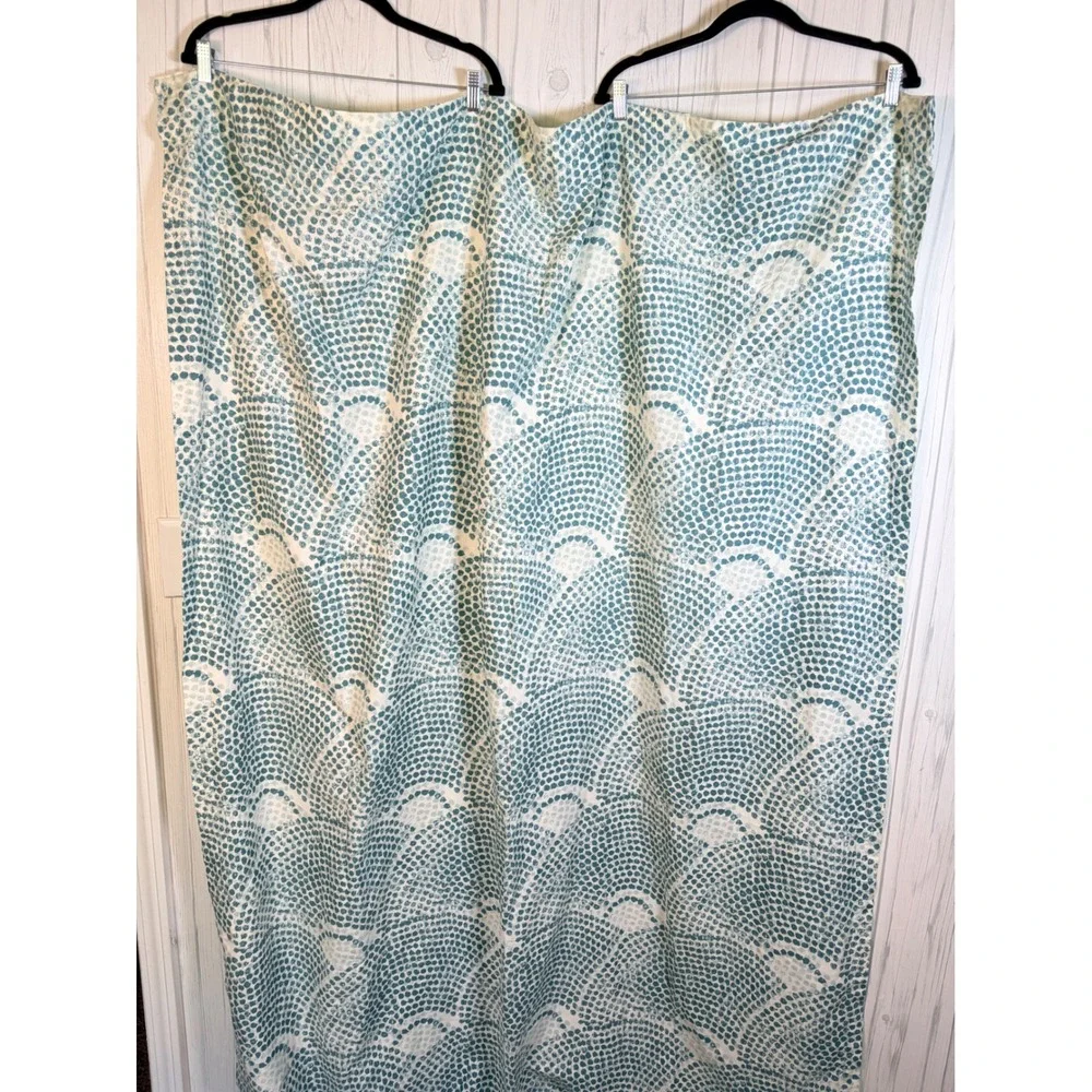 THRESHOLD 54x84 Deep Sage Green Print Cotton Blend Set of 2 Curtain Panels